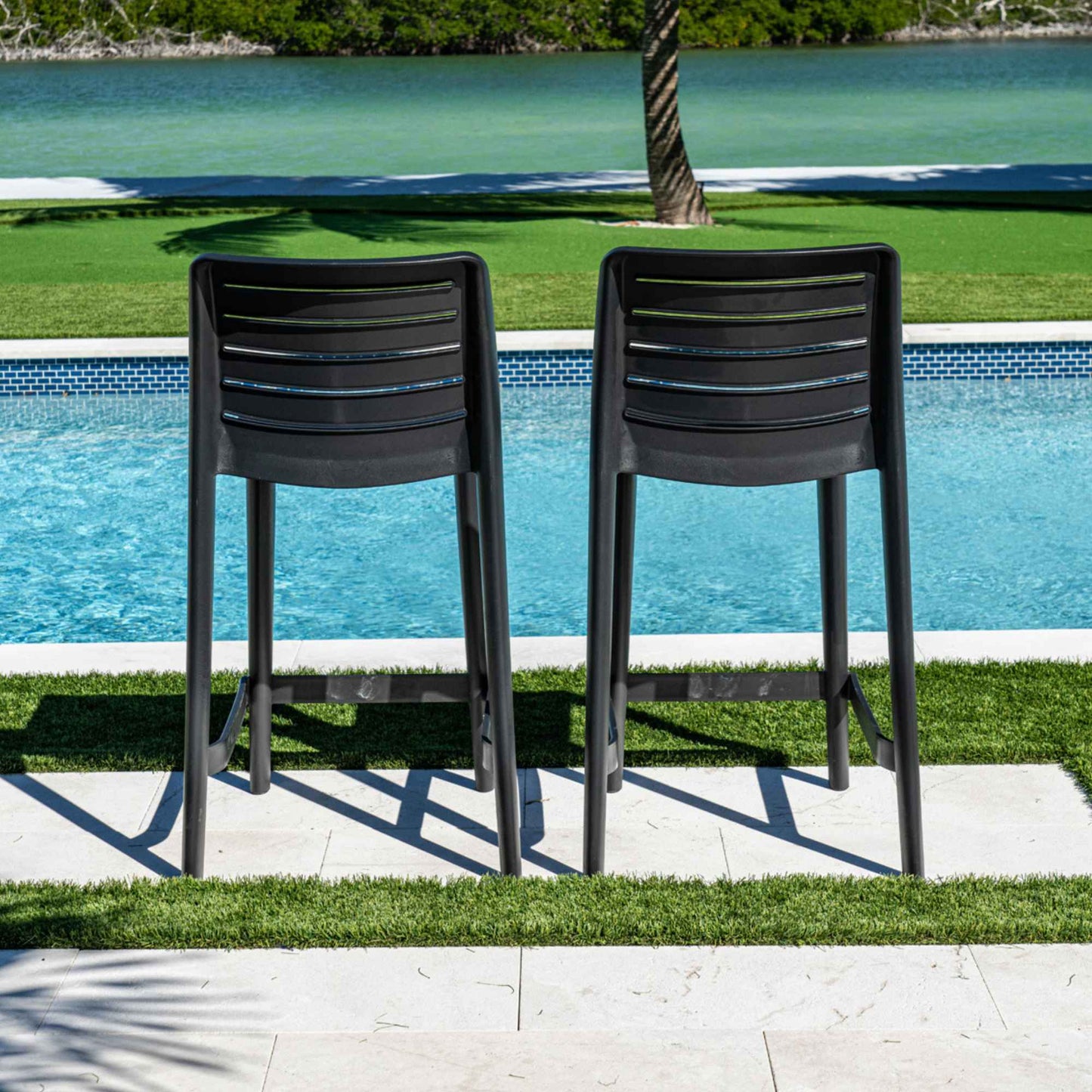 Leva Set of 2 Counterstools - Anthracite