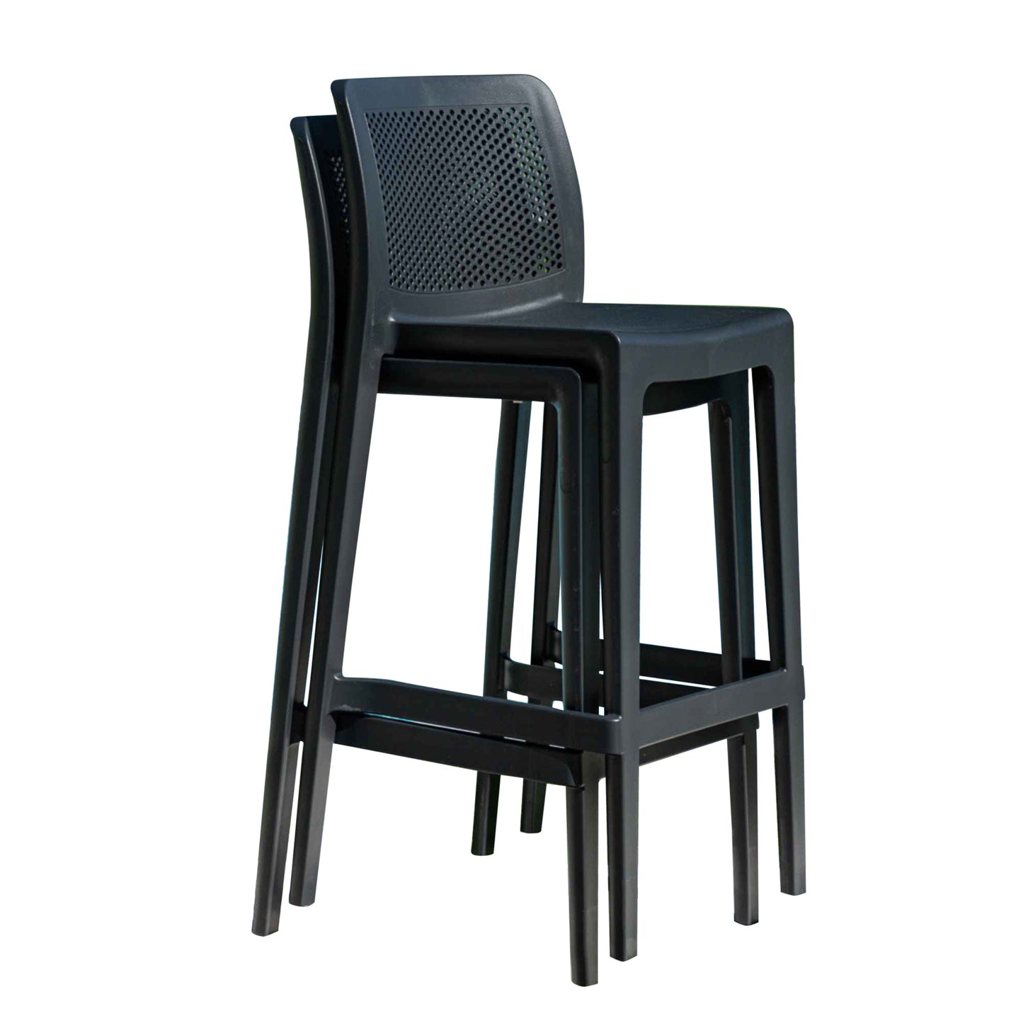 Lisa Set of 2 Barstools - Anthracite
