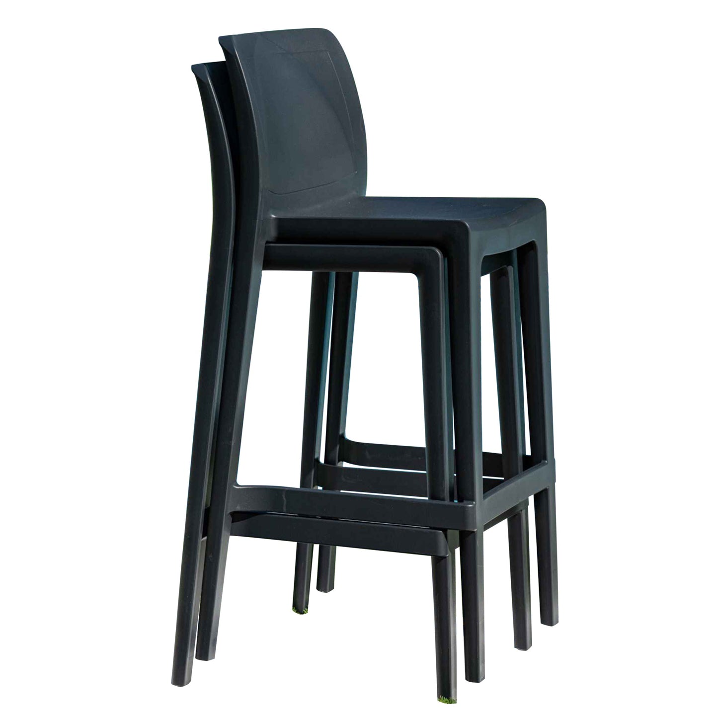 Luna Set of 2 Barstools - Anthracite
