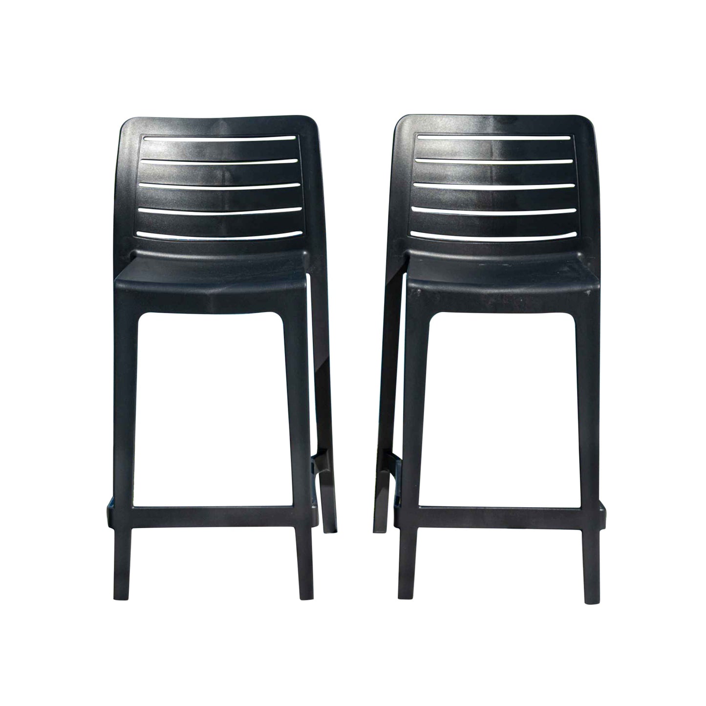 Leva Set of 2 Counterstools - Anthracite
