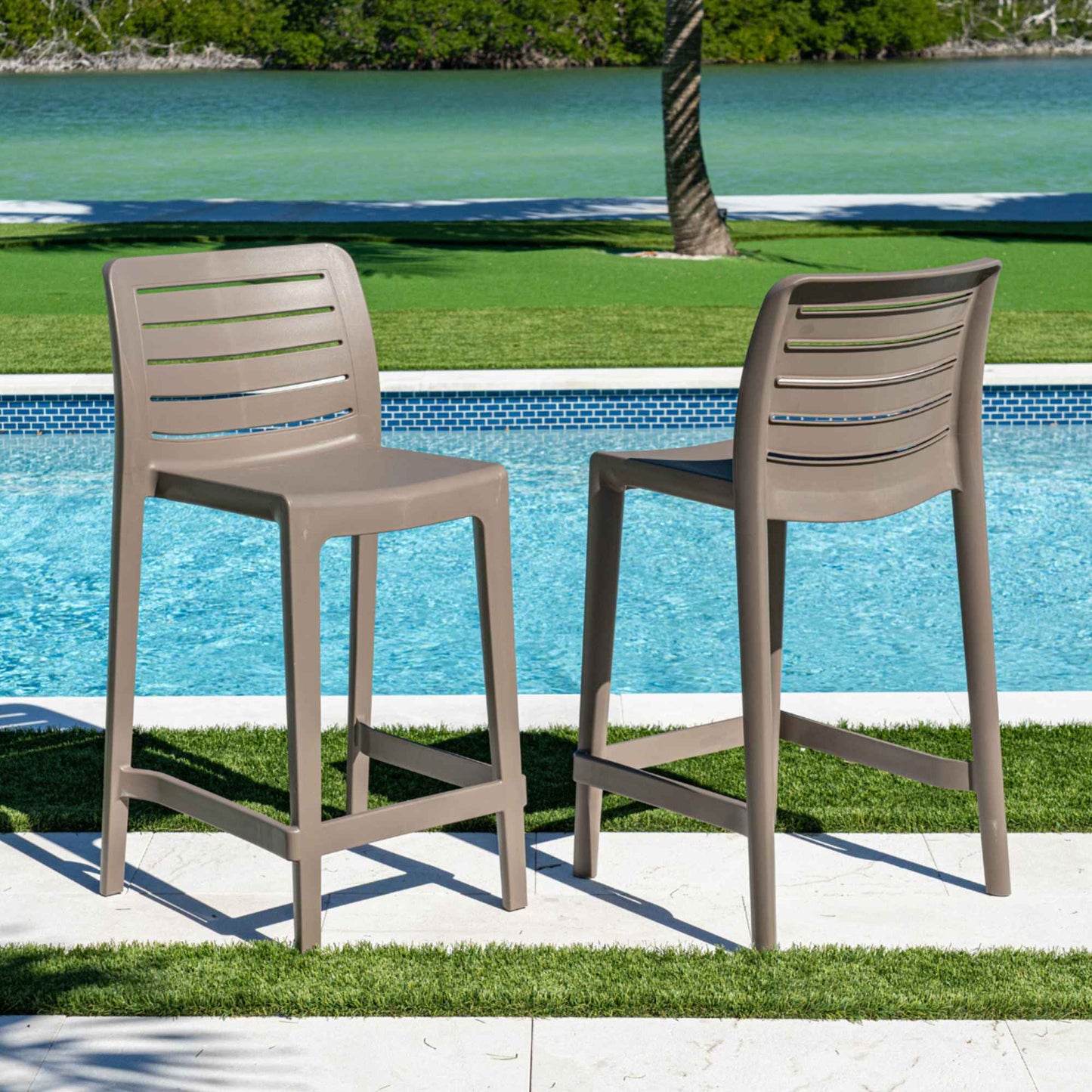 Leva Set of 2 Counterstools - Cappucino