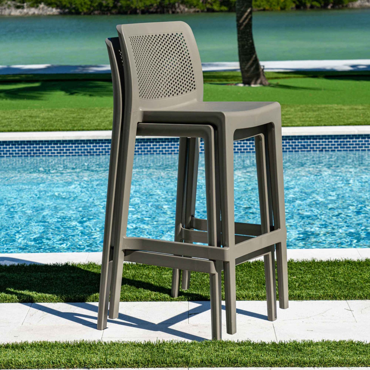 Lisa Set of 2 Barstools - Cappucino