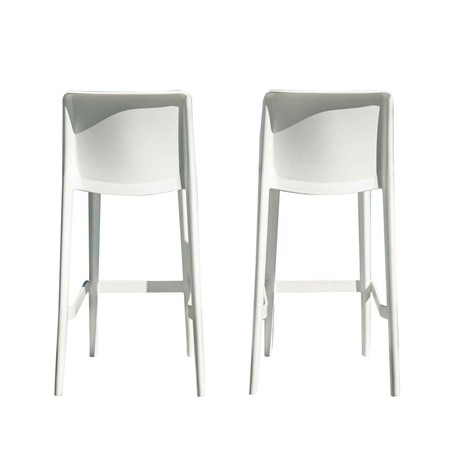 Luna Set of 2 Barstools - White