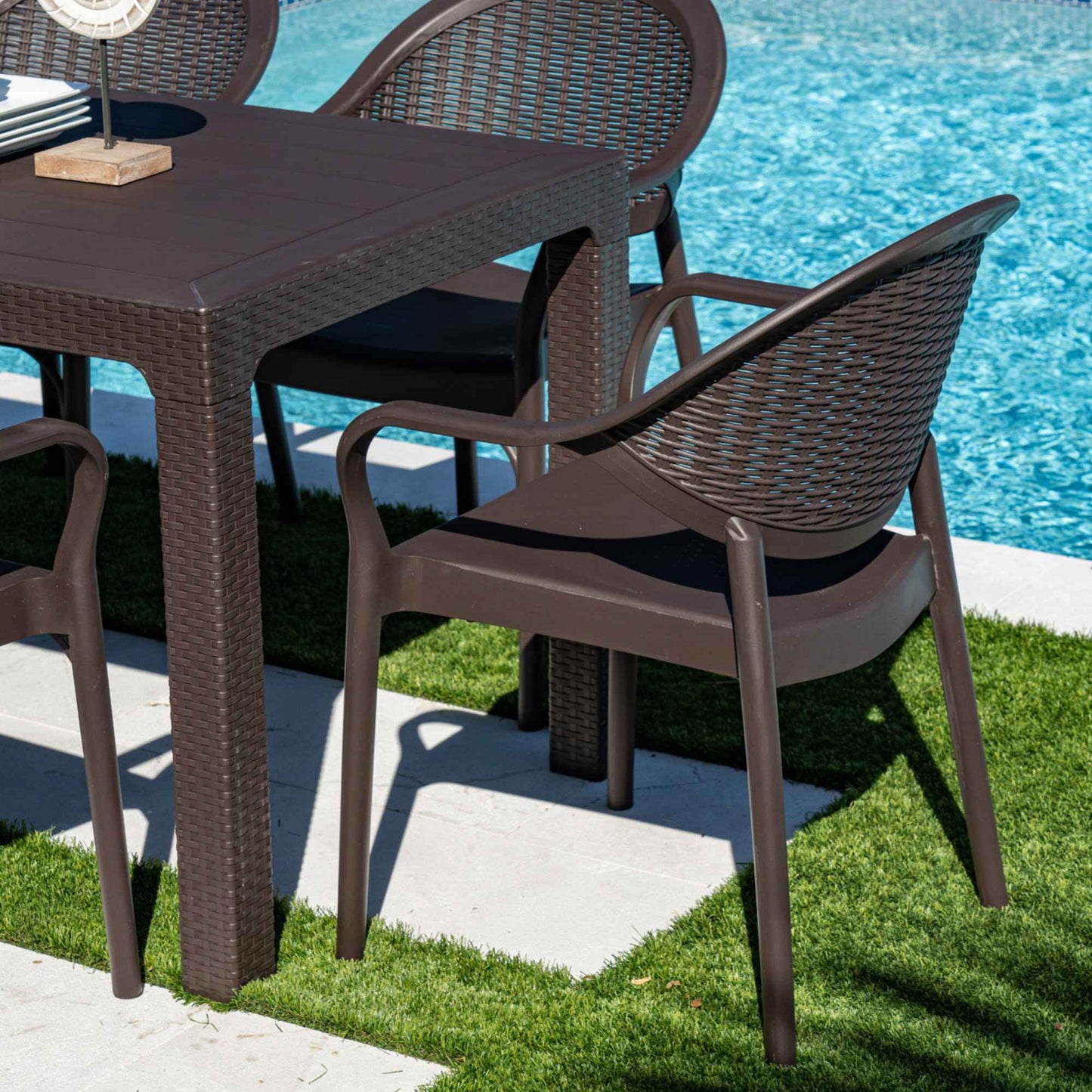 Mona 7-Piece Dining Set-Brown